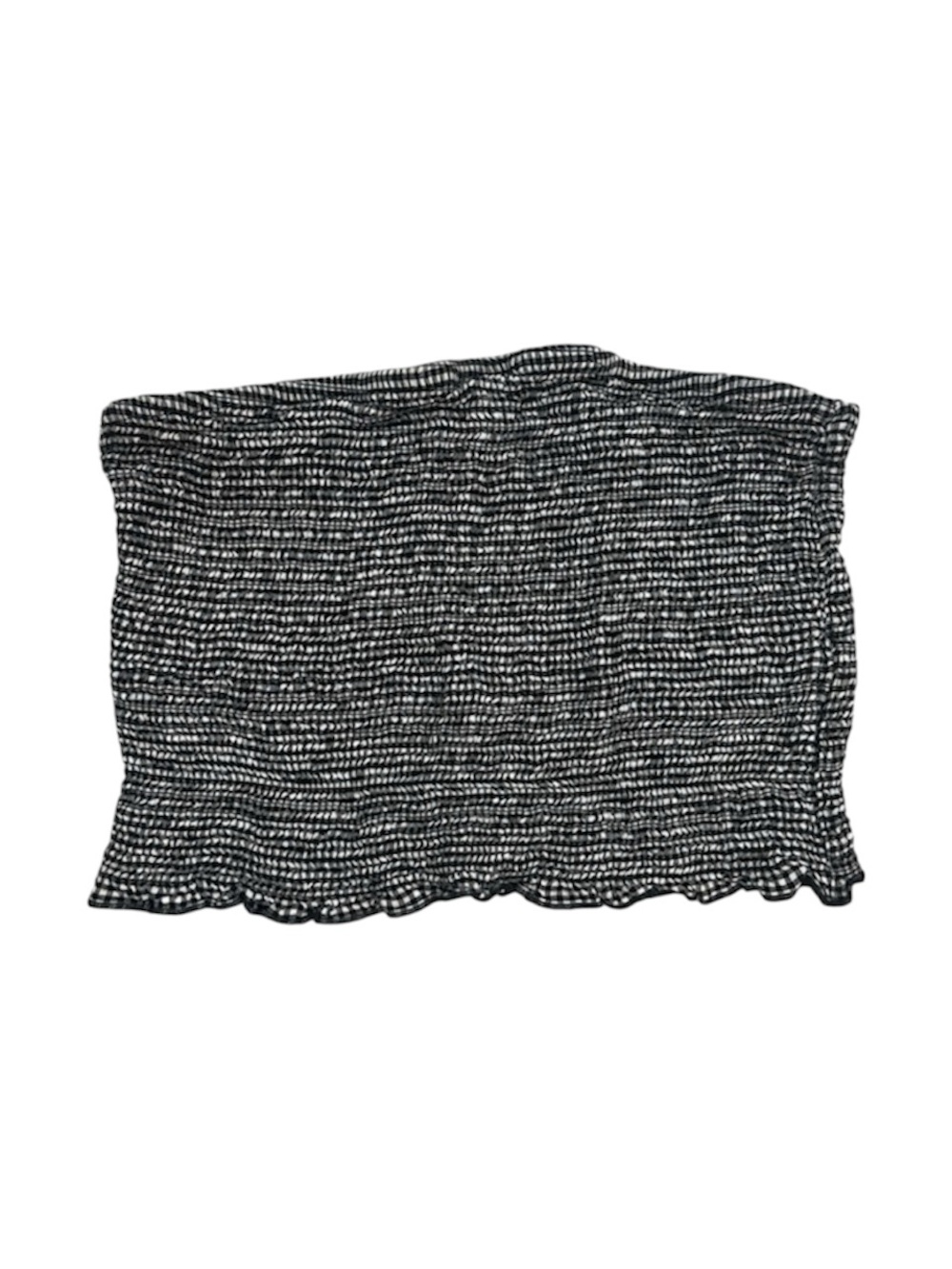 Garage Black & White Gingham Tube Top